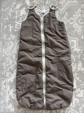 Neutral Gray Baby Sleep Sack with Front Zipper (6-18 Months)(Weighted)